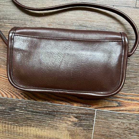 Vintage COACH 1999 Dinky Bag Purse Genuine Leather Dark Brown USA MADE - Picture 7 of 16
